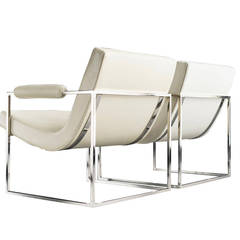 Scoop-in-Cube Chairs by Milo Baughman