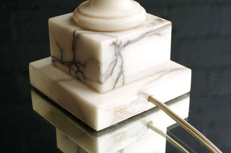 Italian Pair of Alabaster Lamps