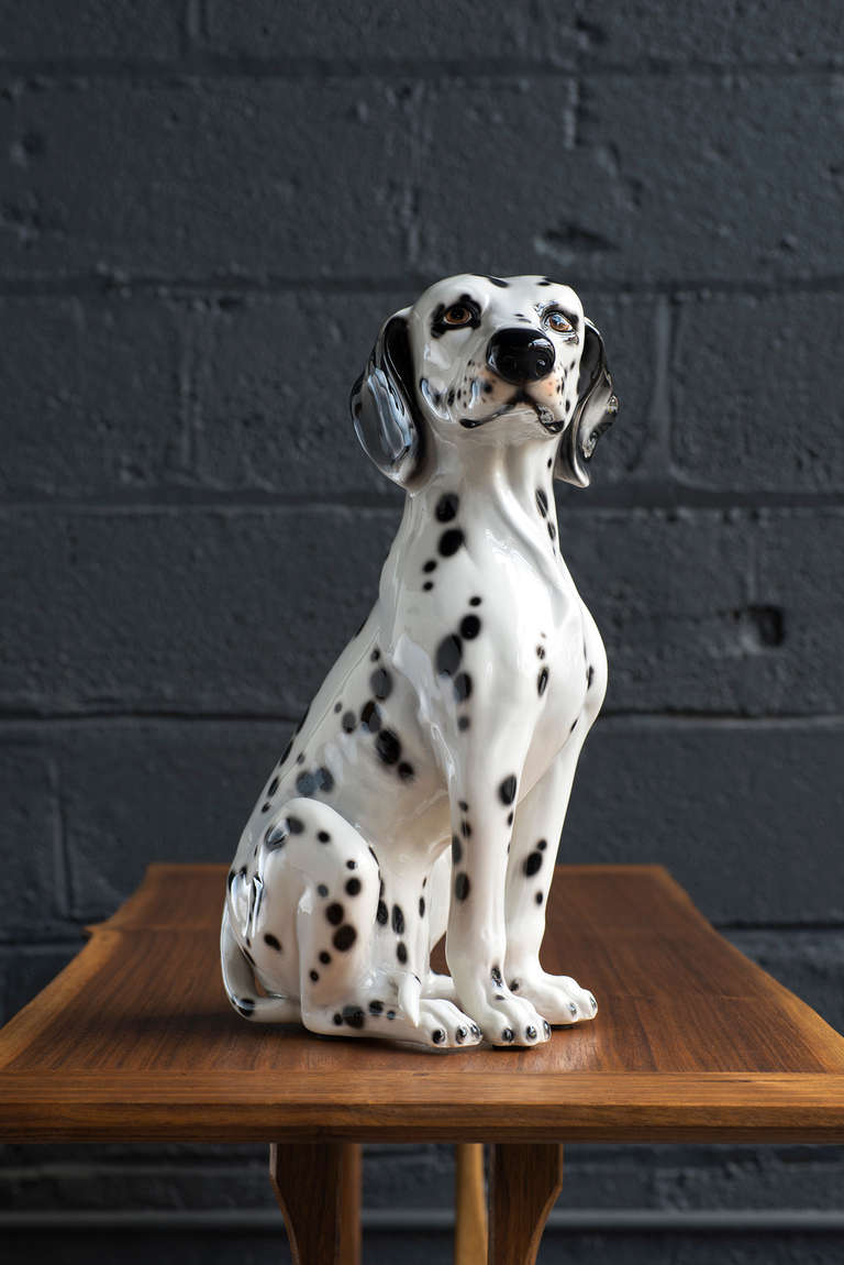 Here we have a nicely rendered Dalmation with crop circle-like markings and a calm, confident expression. Made in Italy.