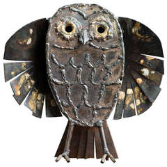 A Bronze Brutalist Owl