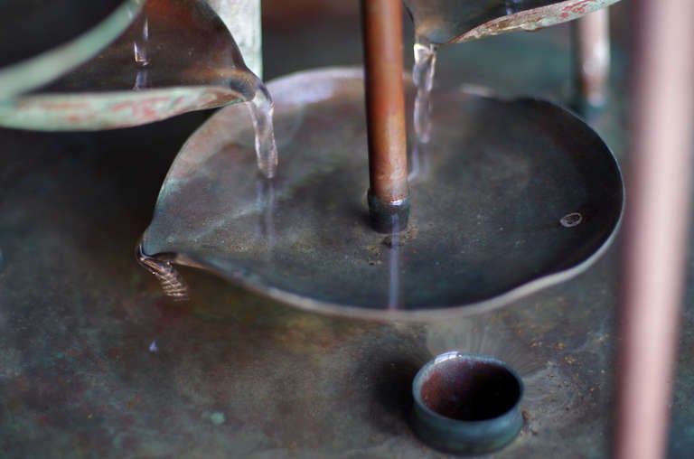 Mid-20th Century Curtis Jere Owl Fountain