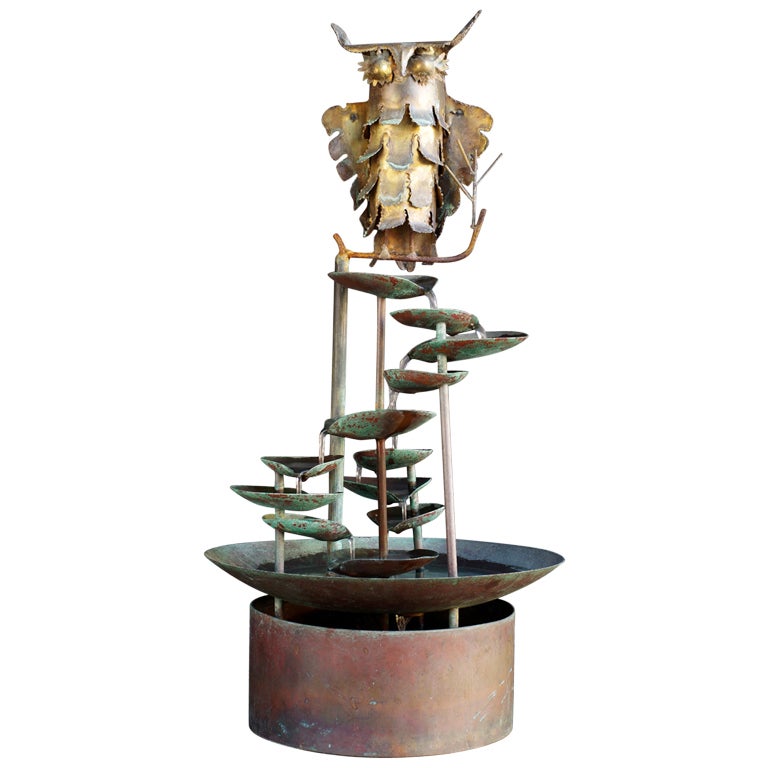 Curtis Jere Owl Fountain