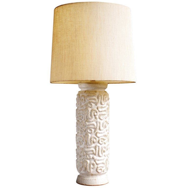 A Large Ceramic Lamp