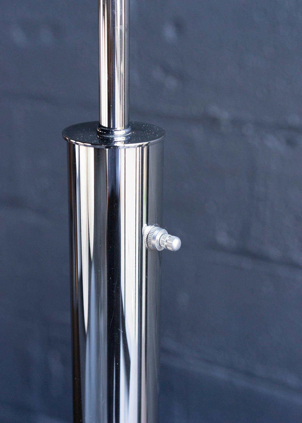 American Pair of Chrome and Marble Lamps by Nessen