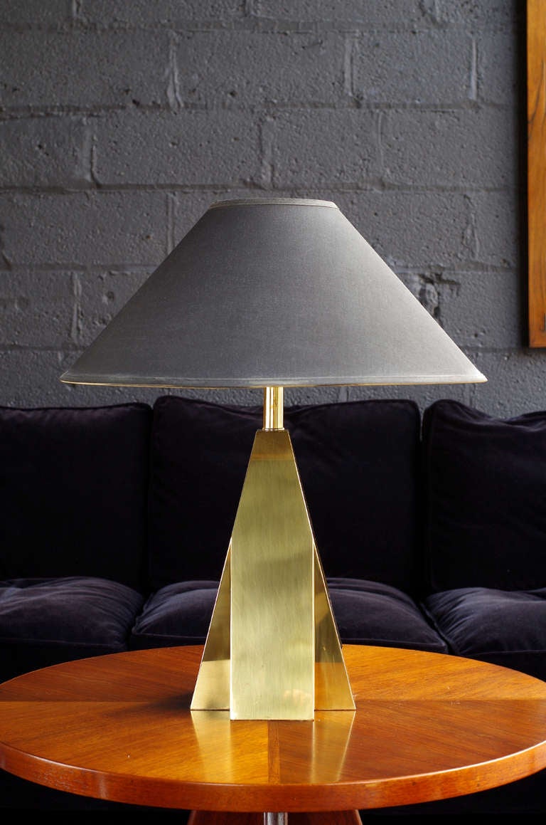 Brass Pyramid Lamp