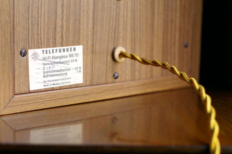 Mid-Century Modern Telefunken Klangbox RB 70 Speakers