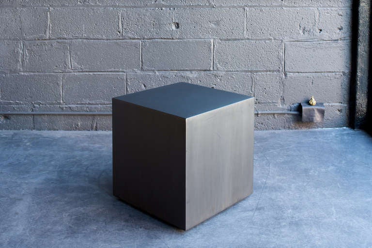 American Studio Made Black Cube Table