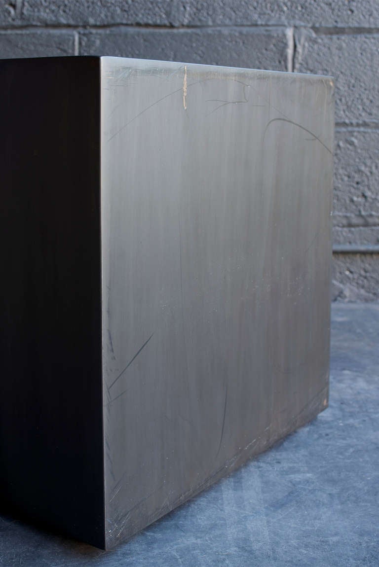 Studio Made Black Cube Table In Good Condition In Brooklyn, NY