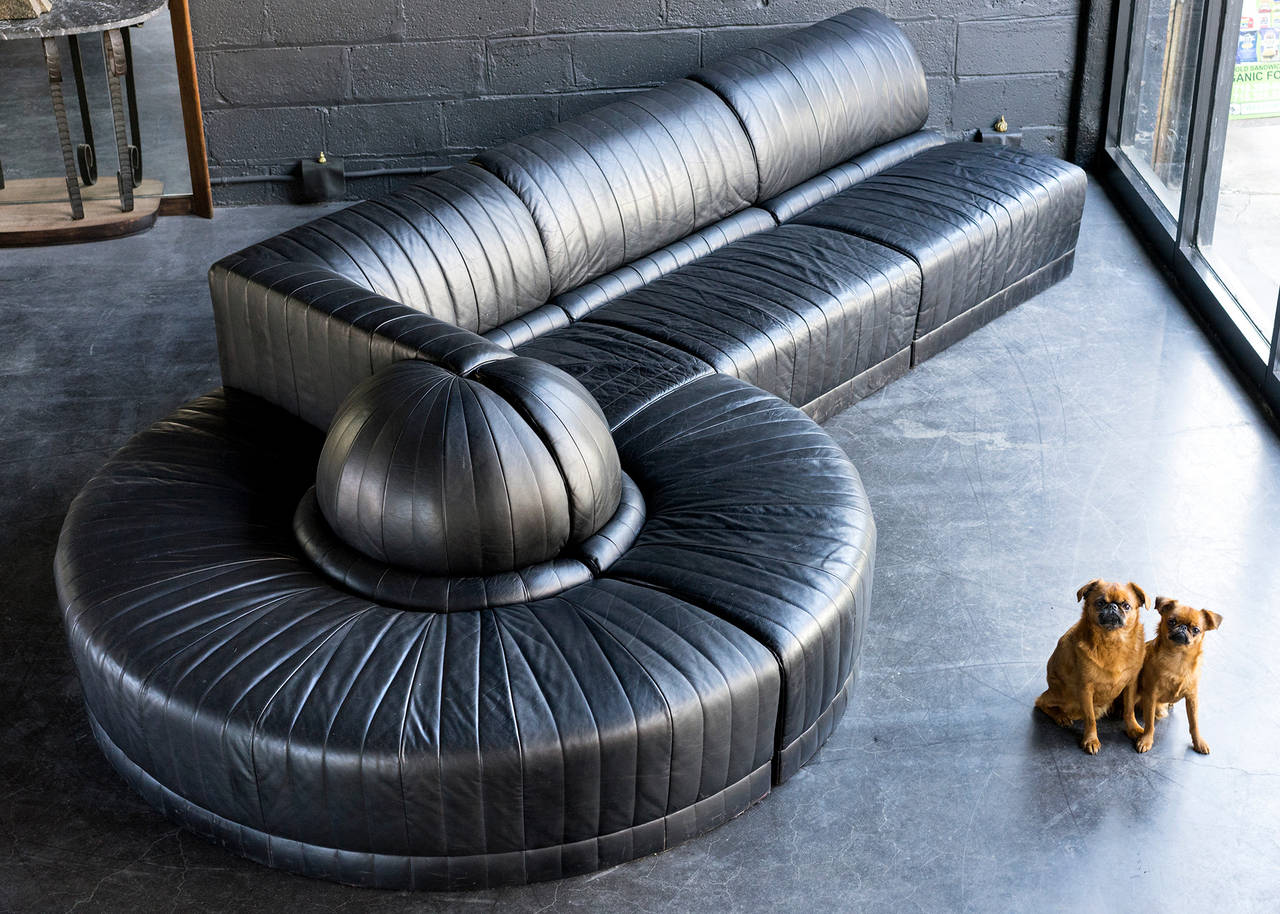 Leather Sectional Sofa by Roche Bobois 1