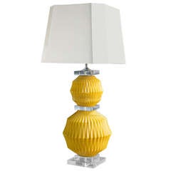 Yellow Glass Lamp