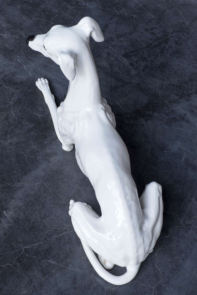 Ceramic Italian Greyhound in Porcelain