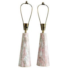 Mid-Century Marble Lamps