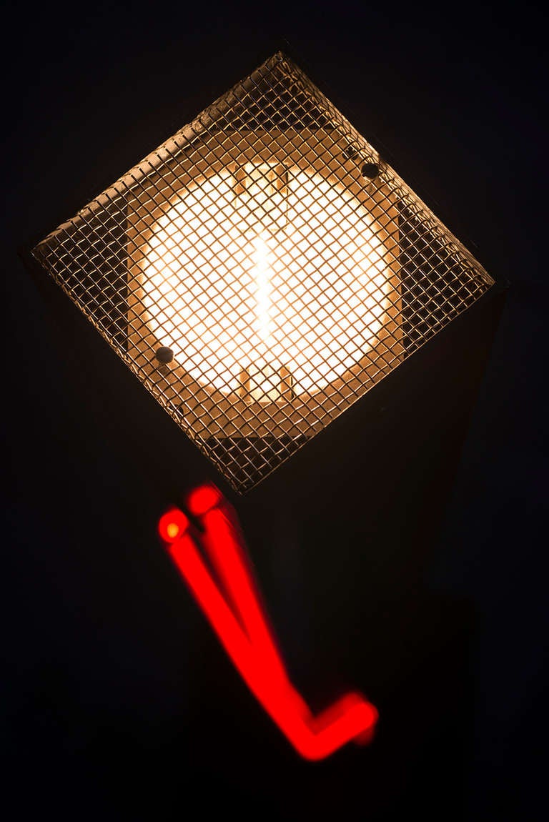 Late 20th Century Black Tower Neon Lamp by Rudi Stern