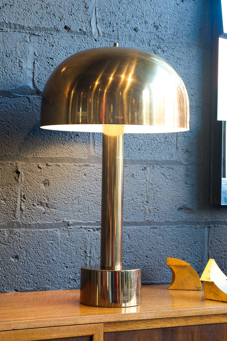 Metal Mushroom Lamp by Laurel In Good Condition In Brooklyn, NY