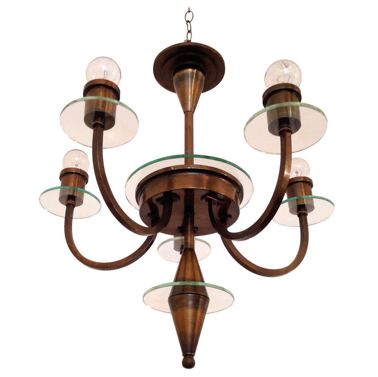 Lampadario danese Art Deco