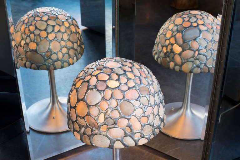 Dome-of-Stones Table Lamp In Good Condition In Brooklyn, NY