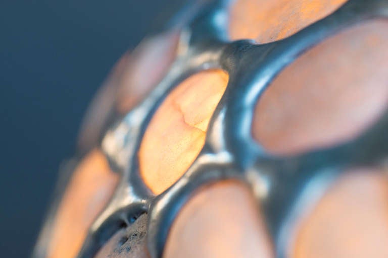 Late 20th Century Dome-of-Stones Table Lamp