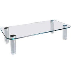 Glass & Lucite Coffee Table by Pace Collection