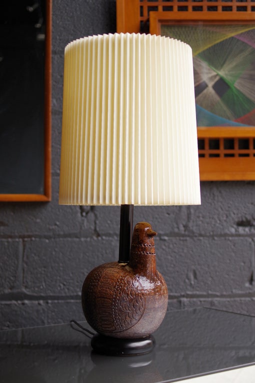 Mid-20th Century Aldo Londi / Bitossi Partridge Lamp