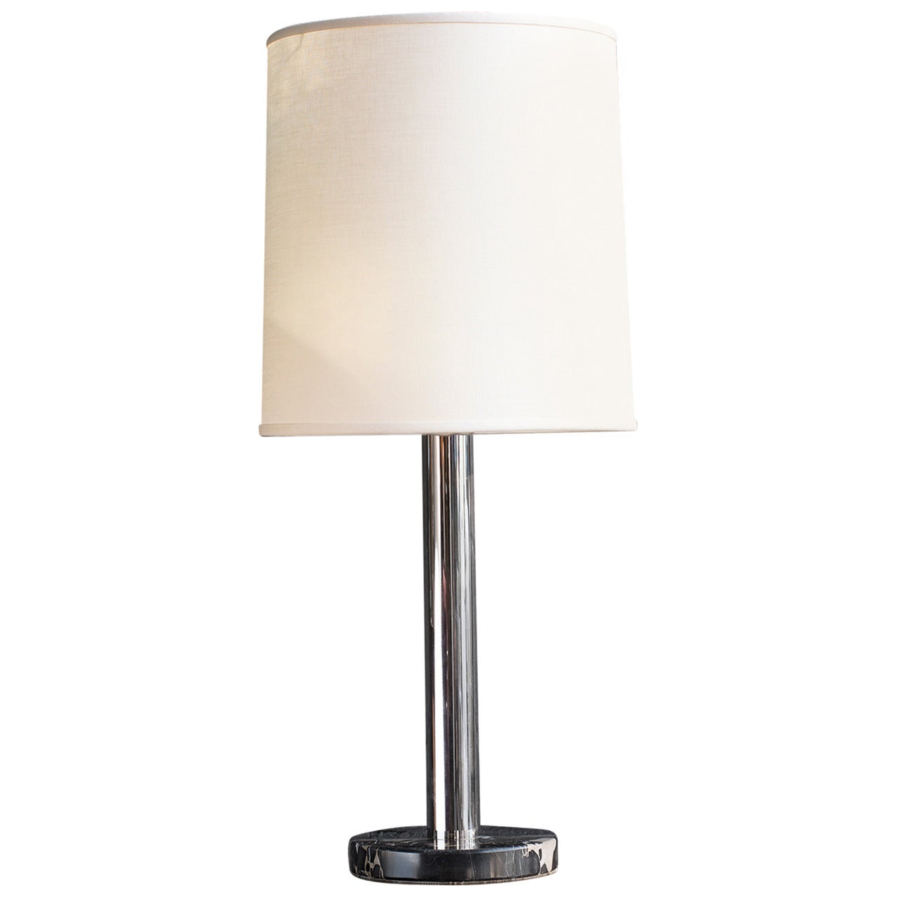 Chrome and Marble Lamp by Nessen