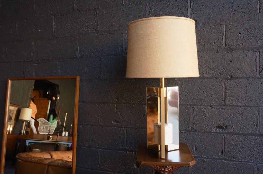 Sciolari Stone & Metal Lamp