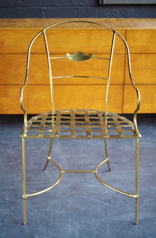 Limited Edition Italian Brass Chair In Good Condition In Brooklyn, NY