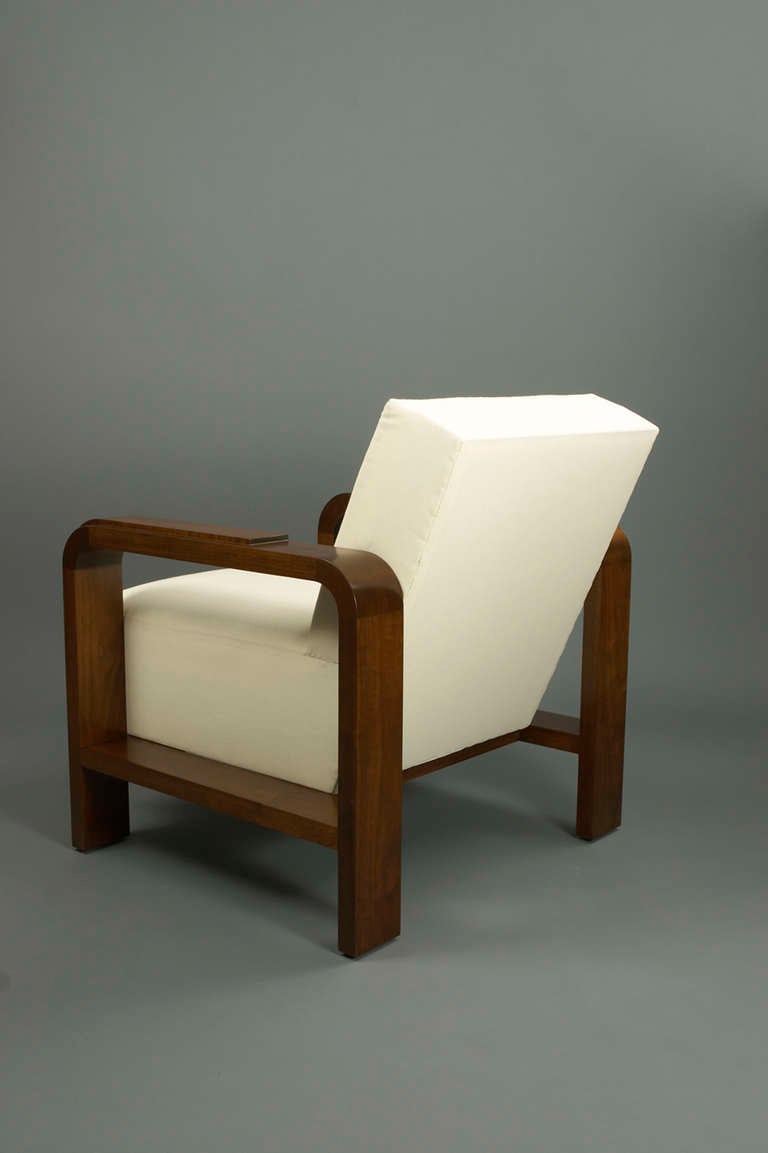 Contemporary Gallery Armchair Based on Jacques Adnet Design For Sale