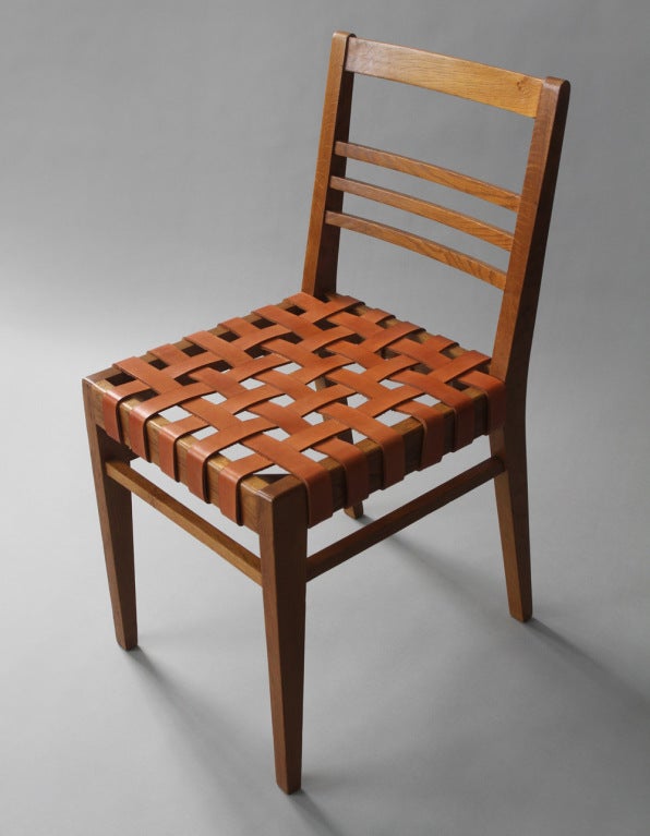 French Set of Six Rene Gabriel Chairs