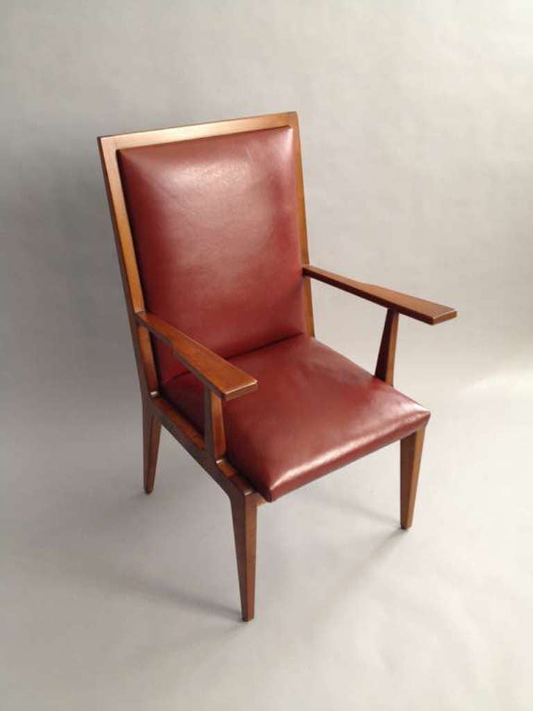 Italian Individual or Set of Seven Armchairs by Silvio Cavatorta For Sale