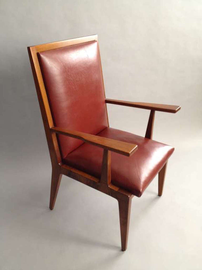 Individual or Set of Seven Armchairs by Silvio Cavatorta In Good Condition For Sale In New York, NY