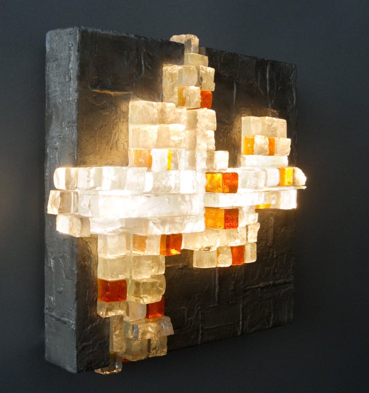 Italian Rare Wall Light by Poliarte For Sale