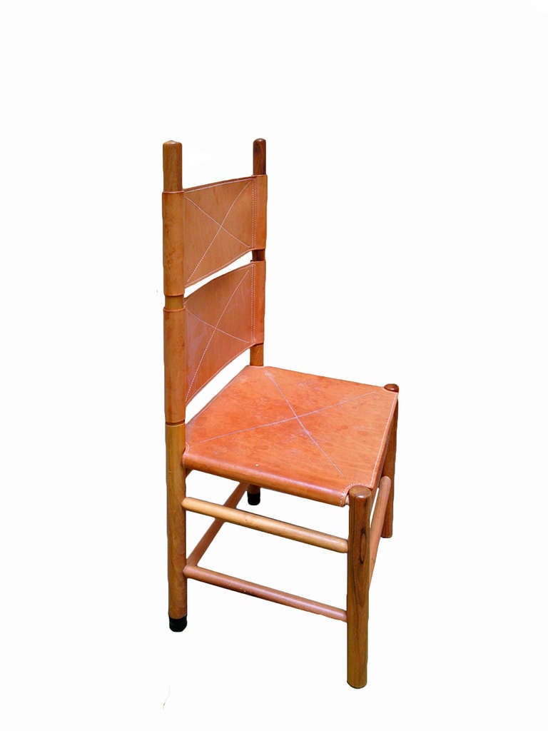 4 chairs, designed by Carlo Scarpa, 1977 
The chair is called Kentucky because the shoe has drawn inspiration from consulting a book on the movement, 