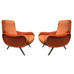 Pair Of Armchairs Lady, Designed By Marco Zanuso