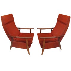 Pair of chaises longues, Scandinavian