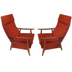 Pair of chaises longues, Scandinavian