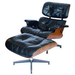 Early 1970's Rosewood Eames 670 Lounge Chair & 671 Ottoman