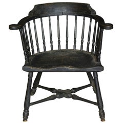 Rare Maple Low-Back Windsor Armchair, Rhode Island, circa 1760