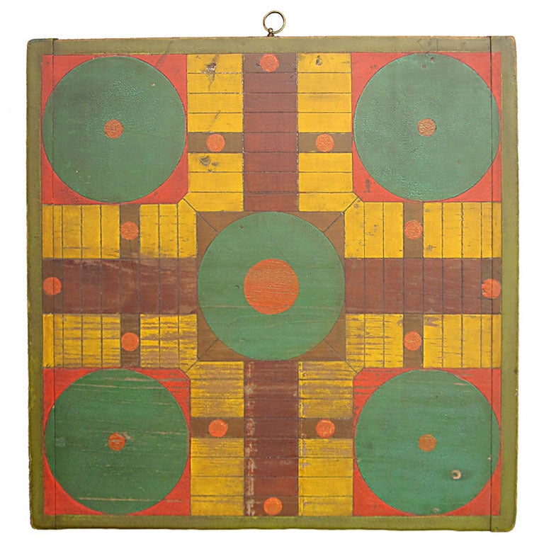 19th Century Parcheesi Game Board