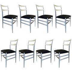 8 chairs Leggera  design Gio Ponti