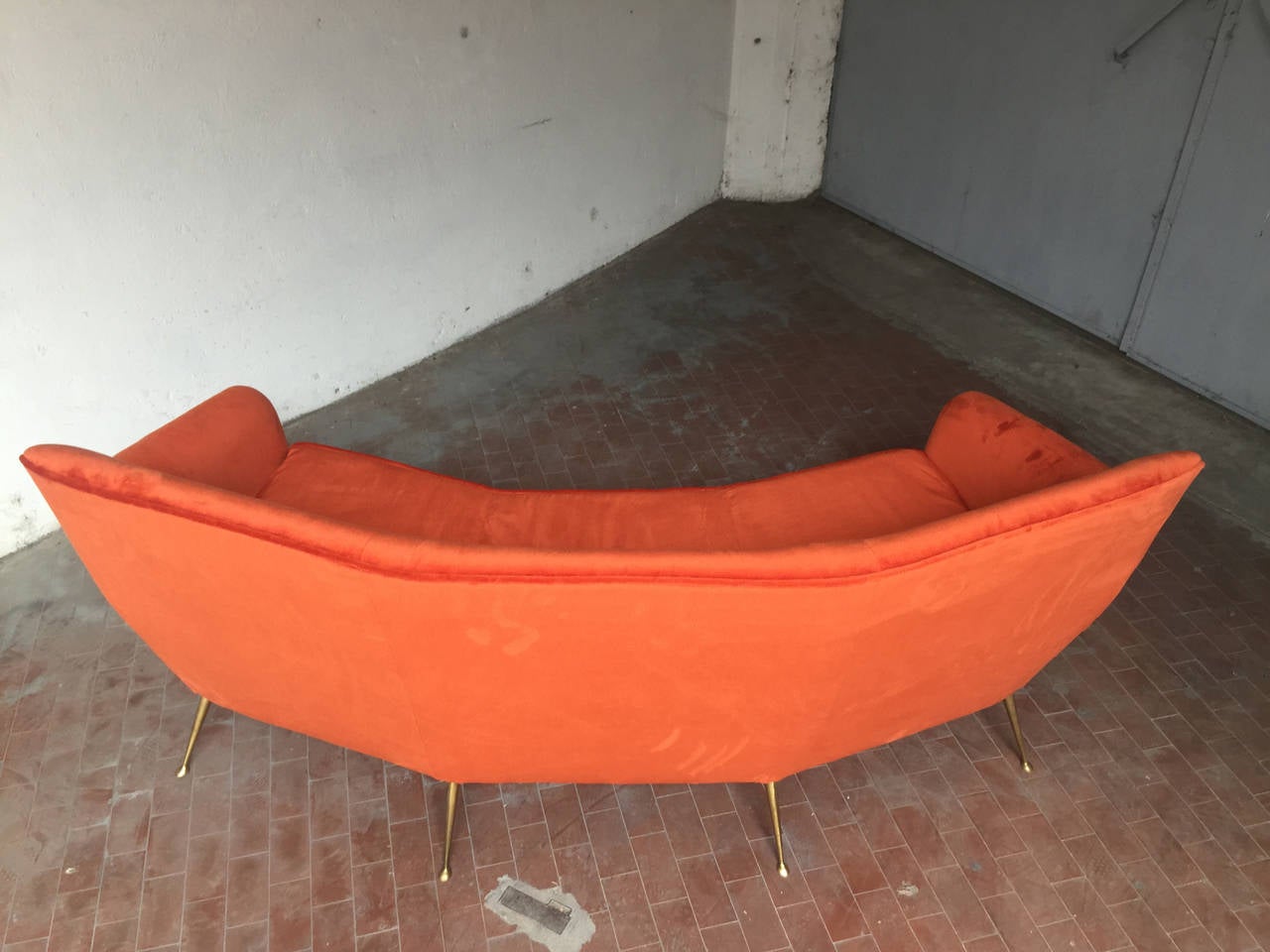 Curved Sofa Italian Design, 1950 1