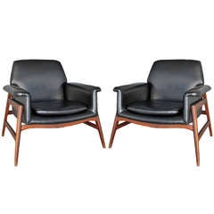Vintage Pair Of Armchairs  in the styl to Gianfranco Frattini, .