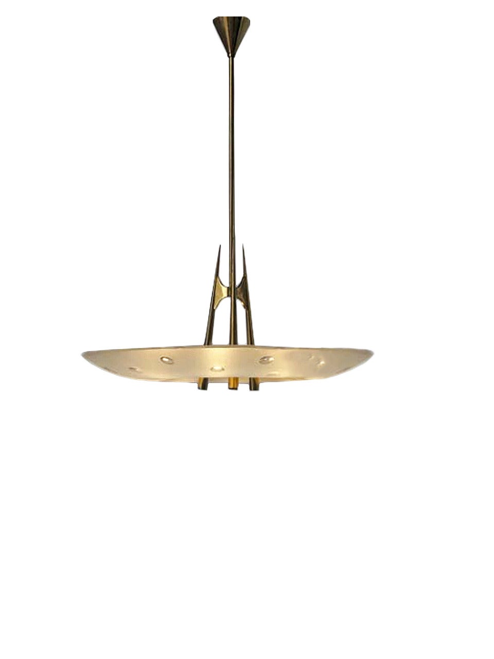 Extraordinary Chandelier, Design Fontana Arte by Max Ingrand 1