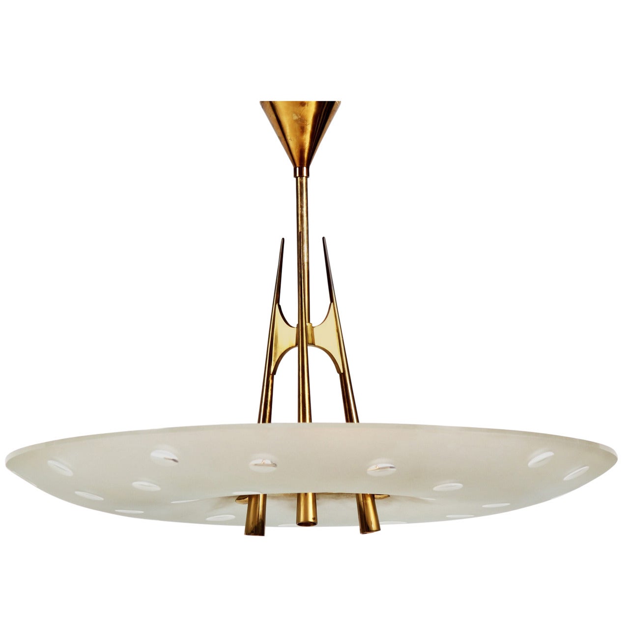 Extraordinary Chandelier, Design Fontana Arte by Max Ingrand