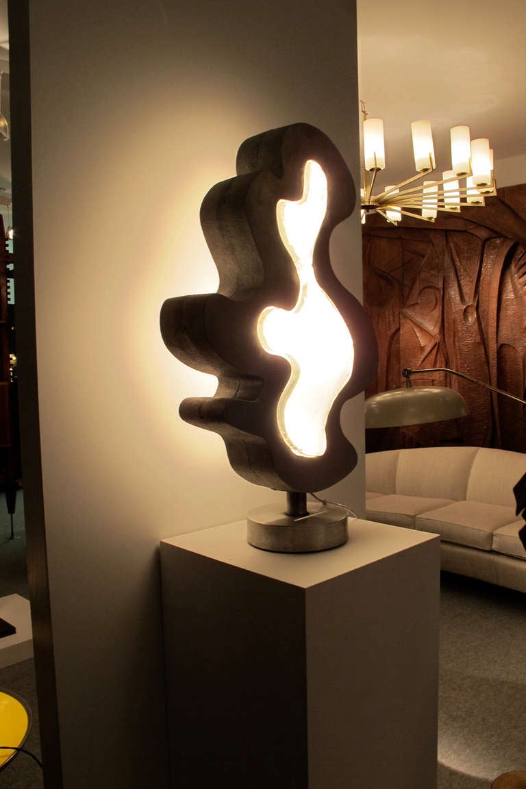 Italian Rare  Luminous Sculpture by Poliarte