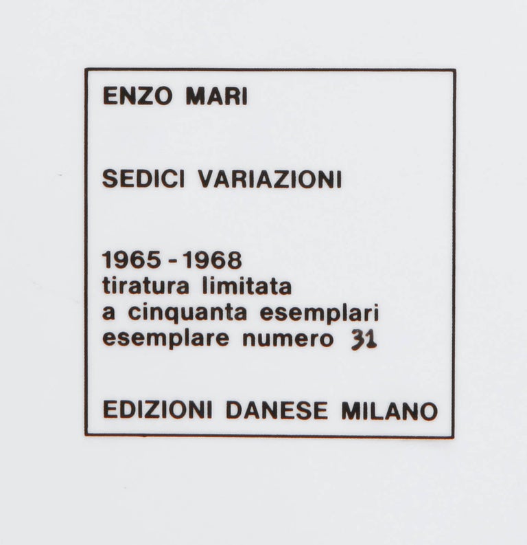 Paper Enzo Mari For Sale