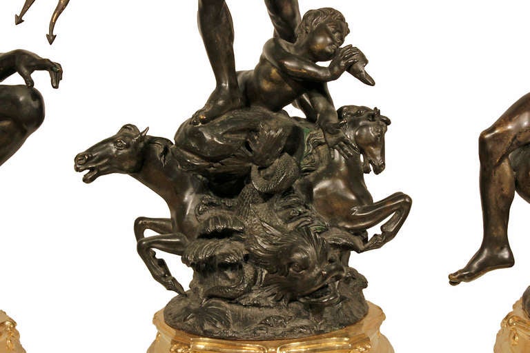 Set of Three Italian 19th Century Patinated Bronzes 1