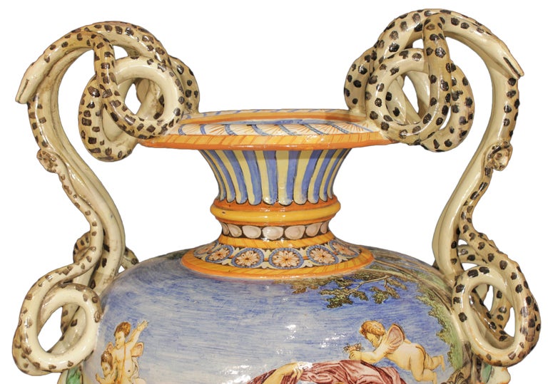 Italian mid 19th century majolica vase 2