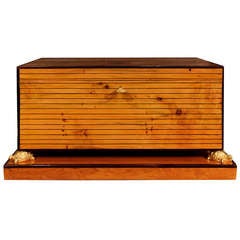 French 19th Century Cherry, Mahogany and Ormolu Rectangular Box