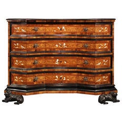 Italian Mid-18th Century Ebonized Fruitwood and Walnut Inlaid Commode 7