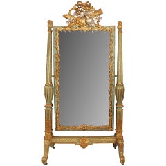 Miroir de coiffeuse autoportant français du XIXe siècle de style Louis XVI